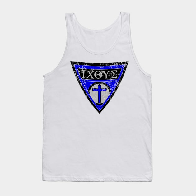 The Greatest Christian Hero Shield Version 2 Tank Top by J. Rufus T-Shirtery